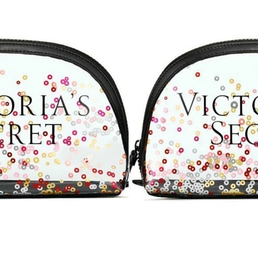 Victorias Secret Valentines Beauty bag Cosmetic Makeup x2 Lot